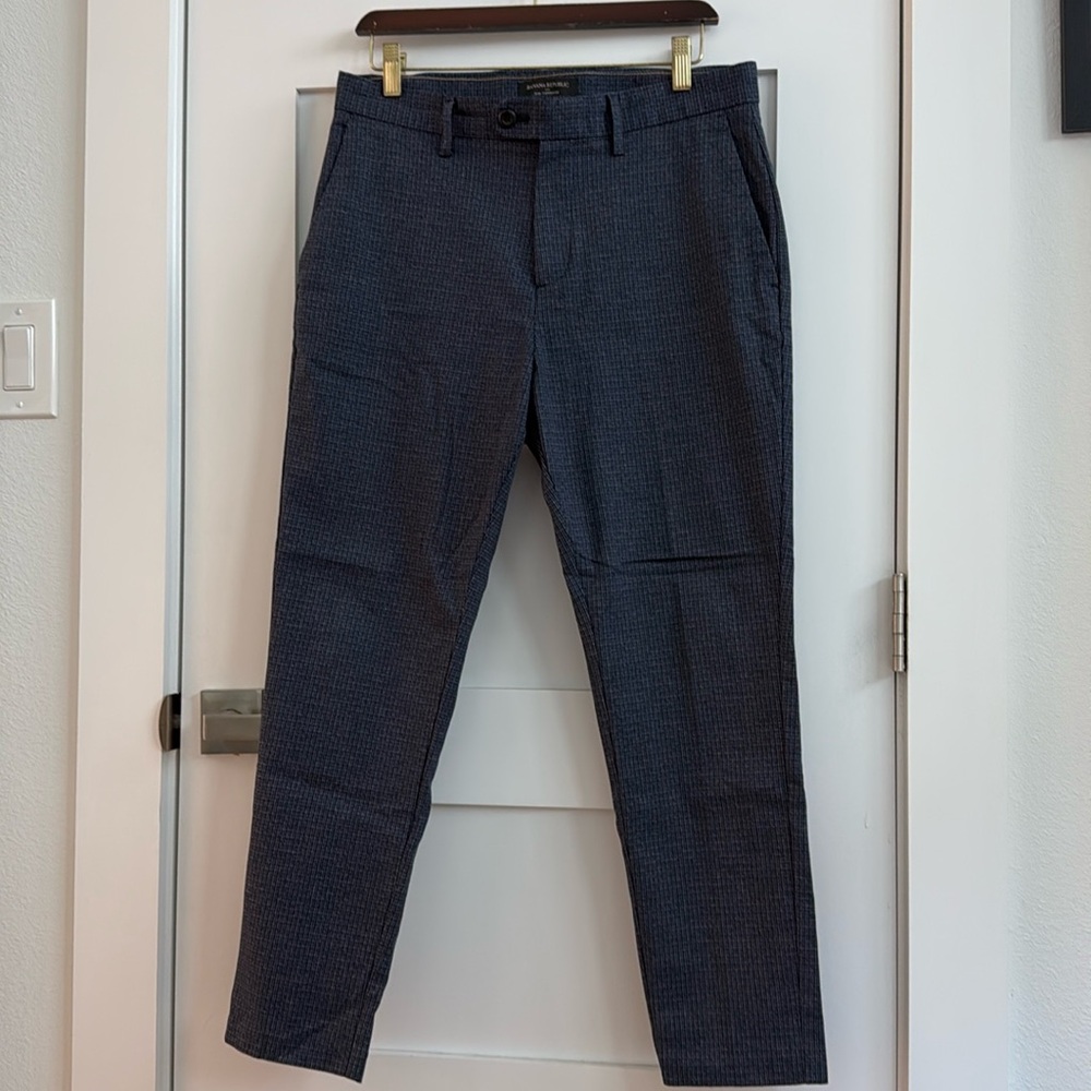 Blue slim tapered pants